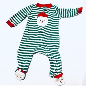 Carters Santa Footed Sleepers. Size 6m